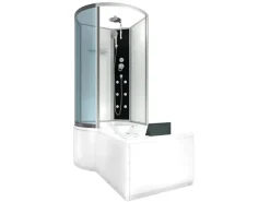 AcquaVapore Einhebelmischer<Kombination Whirlpool Dusche K50-R00-WP Duschkabine Wanne 100x170