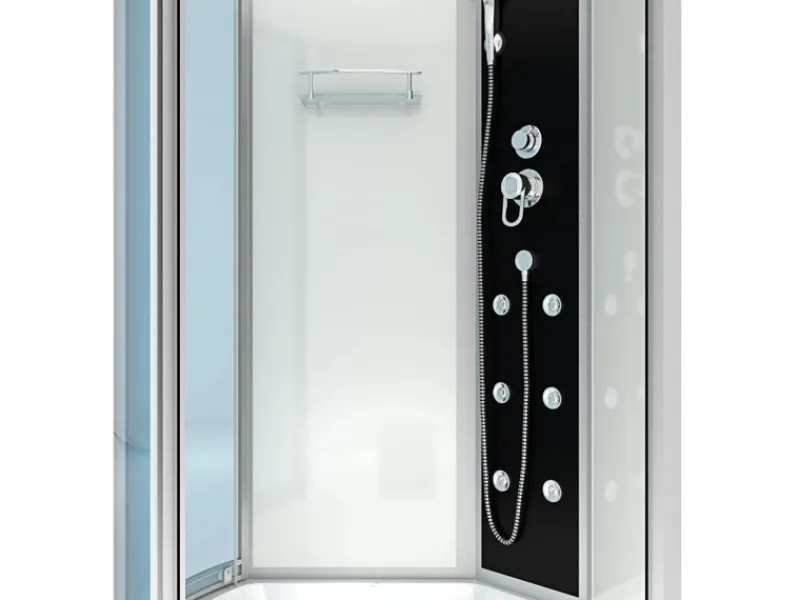 AcquaVapore Einhebelmischer<Kombination Whirlpool Dusche K50-R00-WP Duschkabine Wanne 100x170