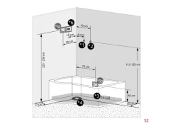 AcquaVapore Kombination Whirlpool Dusche K55-R33-WP Duschkabine Wanne 100x170< Einhebelmischer