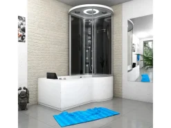 New AcquaVapore Kombination Whirlpool Dusche K55-L31-WP Duschkabine Wanne 170x100