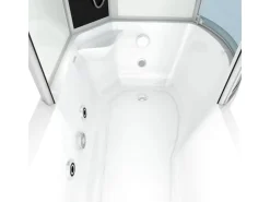 AcquaVapore Kombination Whirlpool Dusche K55-L01-WP Duschkabine Wanne 170x100< Einhebelmischer
