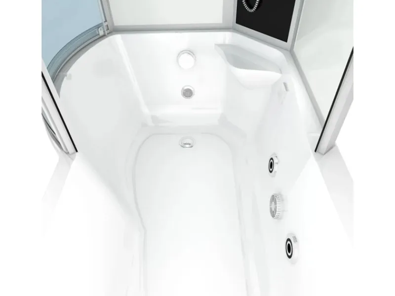 AcquaVapore Einhebelmischer<Kombination Whirlpool Dusche K50-R01-WP-EC Duschkabine Wanne 100x170