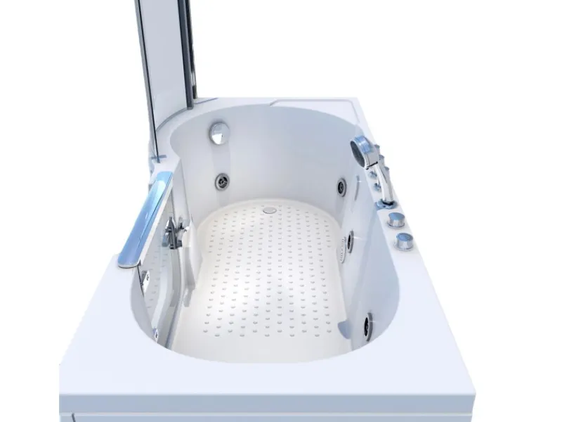 AcquaVapore Seniorendusche und Wanne mit Whirlpool S12D-TH-WP-R-EC Dusche 85x170< Einhebelmischer