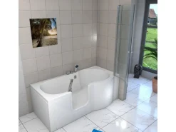 Clearance AcquaVapore Seniorendusche und Badewanne mit Tür S12D-EH-L-EC Dusche 170x85