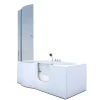 AcquaVapore Seniorendusche und Badewanne mit Tür S12D-TH-R-EC Dusche 85x170< Einhebelmischer