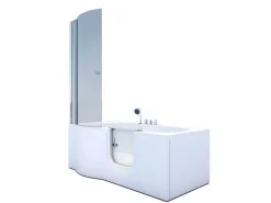 AcquaVapore Seniorendusche und Badewanne mit Tür S12D-TH-R Dusche 85x170< Einhebelmischer