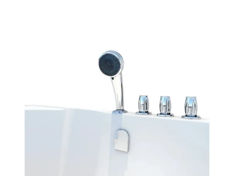AcquaVapore Seniorendusche und Badewanne mit Tür S12D-TH-R Dusche 85x170< Einhebelmischer