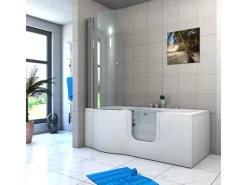 Hot AcquaVapore Seniorendusche und Wanne mit Whirlpool S12D-EH-AIR-R-EC Dusche 85x17
