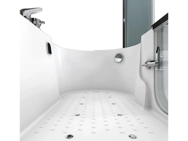 AcquaVapore Einhebelmischer<Seniorendusche und Wanne mit Whirlpool S12D-EH-AIR-L-EC Dusche 170x8