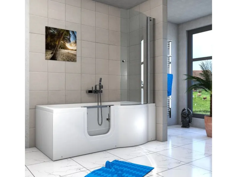 Hot AcquaVapore Seniorendusche und Badewanne mit Tür S12D-L Dusche 170x85