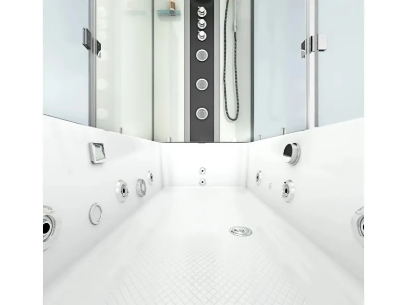 Hot AcquaVapore Whirlpool Dusche Kombination K05-L03-WP Duschtempel 180x90