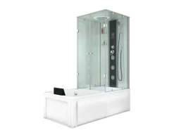 AcquaVapore Whirlpool Dusche Kombination K05-L01-WP Duschtempel 180x90< Einhebelmischer