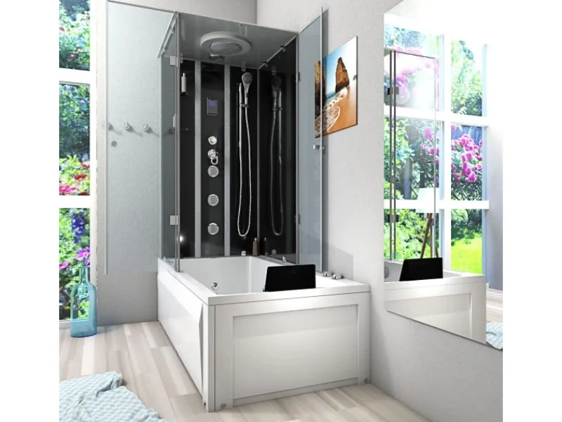 AcquaVapore Whirlpool Dusche Kombination K05-R31-WP-EC Duschtempel 90x180