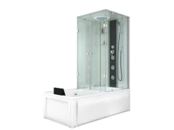 AcquaVapore Einhebelmischer<Whirlpool Dusche Kombination K05-L00-WP-EC Duschtempel 180x90