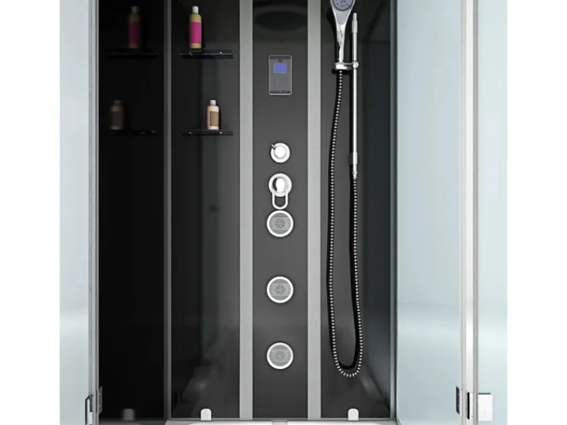 AcquaVapore Einhebelmischer<Whirlpool Dusche Kombination K05-L31-WP-EC Duschtempel 180x90