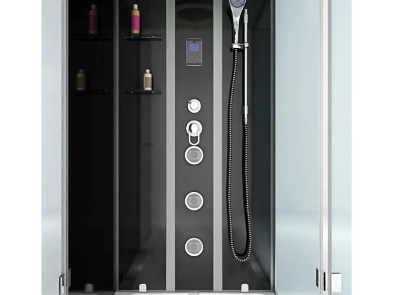AcquaVapore Einhebelmischer<Whirlpool Dusche Kombination K05-L31-WP Duschtempel 180x90