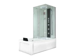 AcquaVapore Whirlpool Dusche Kombination K05-L02-WP-EC Duschtempel 180x90< Einhebelmischer