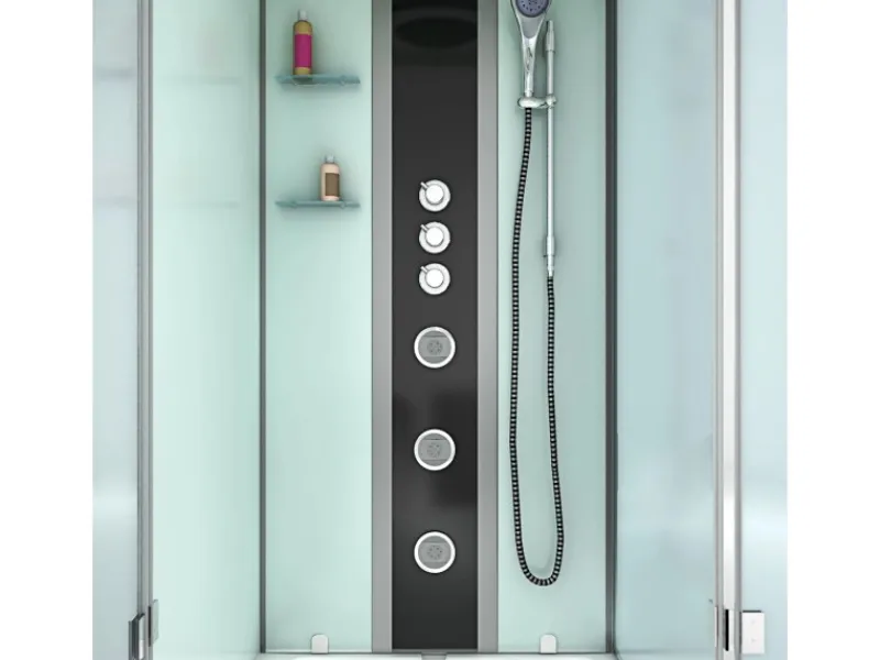 AcquaVapore Whirlpool Dusche Kombination K05-L02-WP-EC Duschtempel 180x90< Einhebelmischer