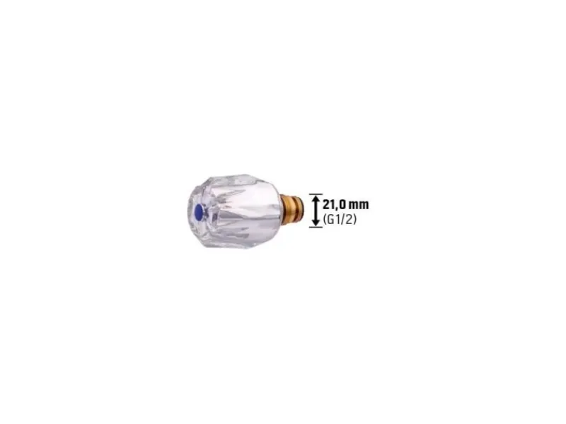 Hot Acrylknauf mit Oberteil 21 mm (G 1/2) Blau