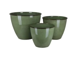 A.H.G. Töpfe<Metall-Topf mit Ablaufstopfen Ø 33 cm cm x 26 cm Grün