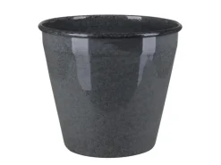 A.H.G. Metall-Topf mit Ablaufstopfen Ø 20,5 cm cm x 18 cm Anthrazit< Töpfe