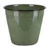 A.H.G. Metall-Topf mit Ablaufstopfen Ø 20,5 cm cm x 18 cm Grün< Töpfe