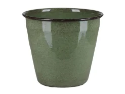 A.H.G. Metall-Topf mit Ablaufstopfen Ø 20,5 cm cm x 18 cm Grün< Töpfe