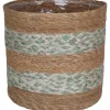 A.H.G. Pflanzkorb Seegras Zick Zack Wasserdicht Ø 14 cm x 14 cm Salbeibeige< Töpfe