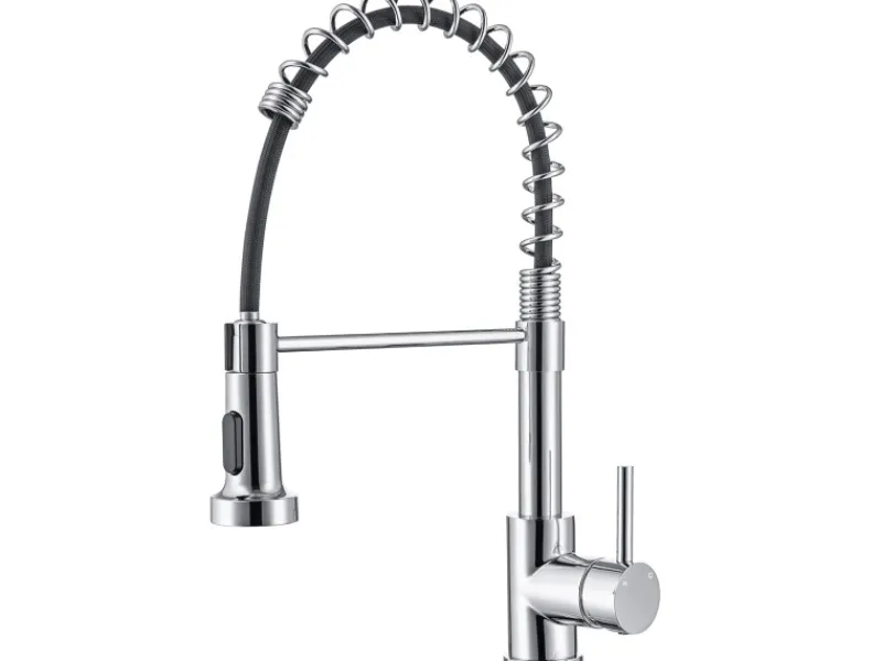 Clearance AICA Hochdruck Wasserhahn 43x21x12cm Küche Abnehmbarer Mischbatterie und Drehbarer 360° Spiralfeder Bad Küchenarmatur Chrom