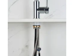 Einhebelmischer<AICA Säulenbrause-Wasserhahn Zwei Wasserauslassmodi Küche Mischbatterie Ausziehbar 360° Drehbar Einhand-Spültischarmatur Bad Küchenarmatur