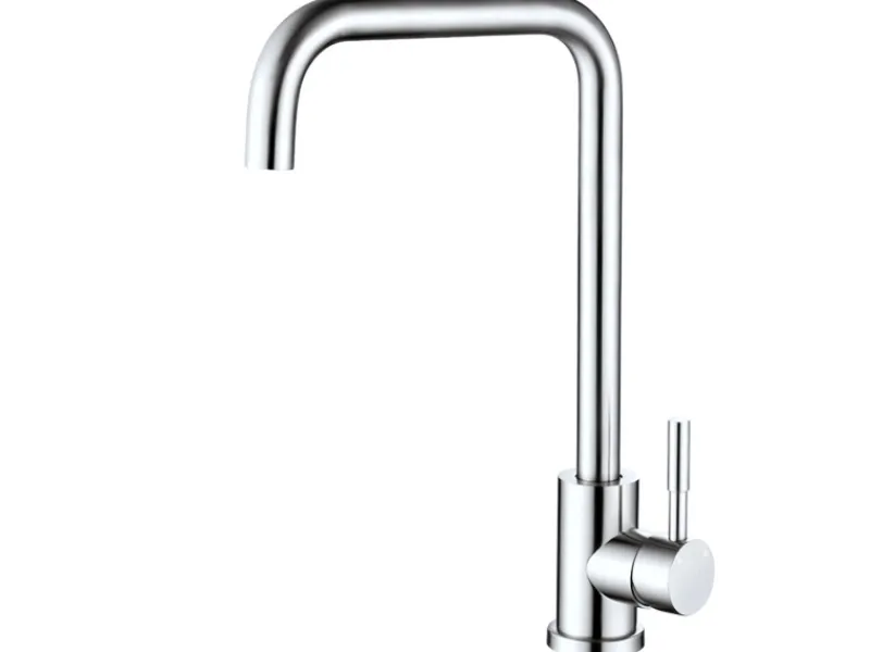 AICA Wasserhahn 360° Drehbare Wassersparende Chrom Küchenarmatur Hochdruckfestes Design aus 304 Edelstahl Gefertigt Kaltes/Warmes Wasser< Einhebelmischer
