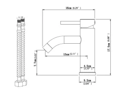 Hot AICA Wasserhahn Bad Niedriger Waschtischarmatur Waschbecken Armaturen 304 Edelstahl Einhebelmischer Mischbatterie Chrom