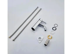 Hot AICA Wasserhahn Bad Niedriger Waschtischarmatur Waschbecken Armaturen 304 Edelstahl Einhebelmischer Mischbatterie Chrom