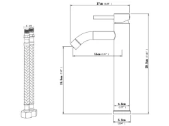 AICA Wasserhahn Bad Hoch Waschtischarmatur Auslauf Höhe 195mm Waschbecken Armaturen 304 Edelstahl Einhebelmischer Mischbatterie< Einhebelmischer