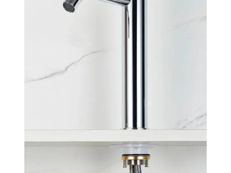AICA Wasserhahn Bad Hoch Waschtischarmatur Auslauf Höhe 195mm Waschbecken Armaturen 304 Edelstahl Einhebelmischer Mischbatterie< Einhebelmischer