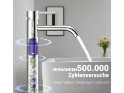 AICA Wasserhahn Bad Hoch Waschtischarmatur Auslauf Höhe 195mm Waschbecken Armaturen 304 Edelstahl Einhebelmischer Mischbatterie< Einhebelmischer