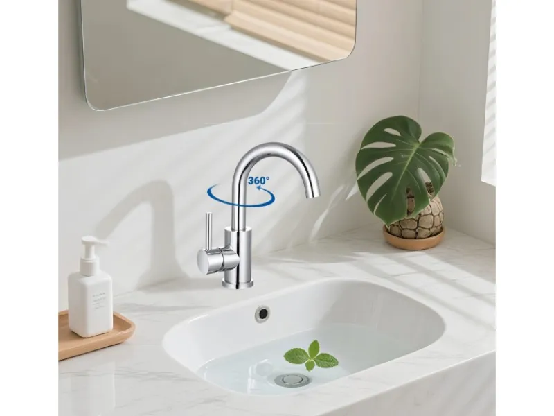 AICA Wasserhahn Bad Hoch Waschtischarmatur Auslauf Höhe 158mm Waschbecken Armaturen 304 Edelstahl Einhebelmischer Mischbatterie< Einhebelmischer