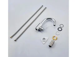 AICA Wasserhahn Bad Hoch Waschtischarmatur Auslauf Höhe 158mm Waschbecken Armaturen 304 Edelstahl Einhebelmischer Mischbatterie< Einhebelmischer