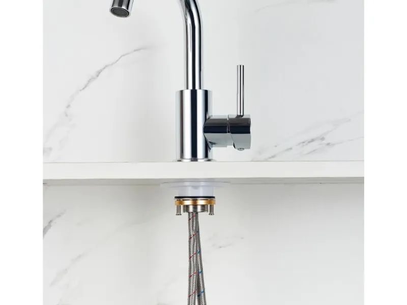 AICA Wasserhahn Bad Hoch Waschtischarmatur Auslauf Höhe 158mm Waschbecken Armaturen 304 Edelstahl Einhebelmischer Mischbatterie< Einhebelmischer