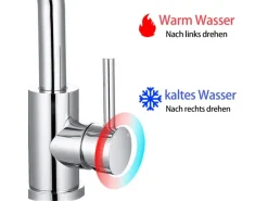 AICA Wasserhahn Bad Hoch Waschtischarmatur Auslauf Höhe 158mm Waschbecken Armaturen 304 Edelstahl Einhebelmischer Mischbatterie< Einhebelmischer