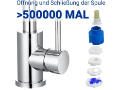 AICA Wasserhahn Bad Hoch Waschtischarmatur Auslauf Höhe 158mm Waschbecken Armaturen 304 Edelstahl Einhebelmischer Mischbatterie< Einhebelmischer