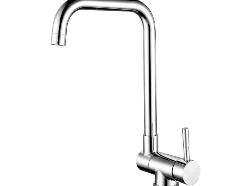 AICA Wasserhahn Doppelfunktion 360° Drehbare Kippbare Küchenarmatur Wasser mit 304 Edelstahl und Keramikventil Mischbatterie< Einhebelmischer