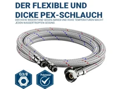 AICA Wasserhahn Doppelfunktion 360° Drehbare Kippbare Küchenarmatur Wasser mit 304 Edelstahl und Keramikventil Mischbatterie< Einhebelmischer