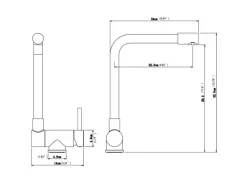 AICA Wasserhahn Faltbare 360° Drehbare Küchenarmatur 304 Edelstahl Hochdruckfest Mischbatterie Spültischarmatur Chrom