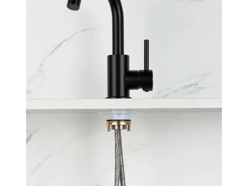 AICA Wasserhahn Bad Hoch Waschtischarmatur Auslauf Höhe 158mm Waschbecken Armaturen 304 Edelstahl Einhebelmischer Mischbatterie< Einhebelmischer