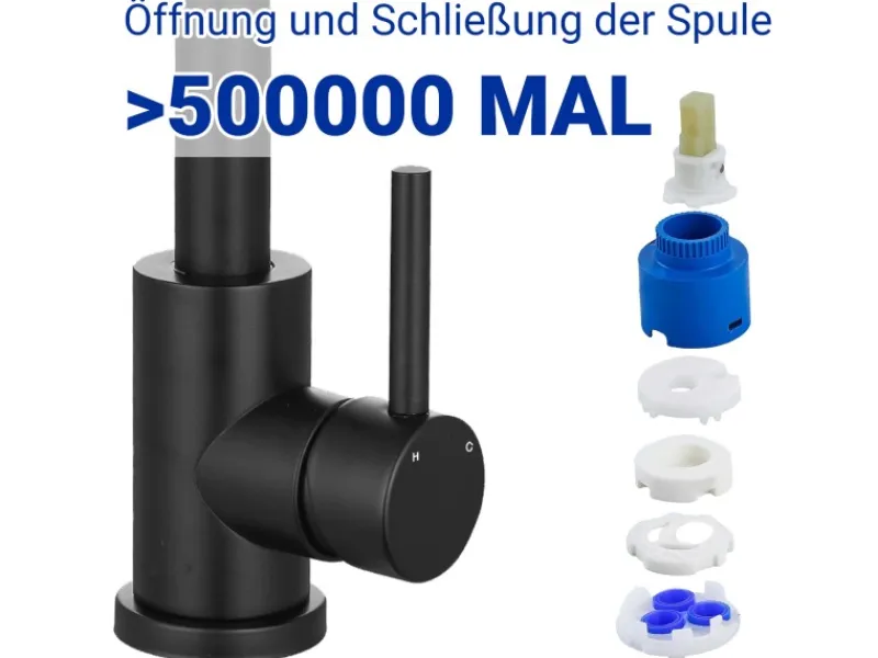 AICA Wasserhahn Bad Hoch Waschtischarmatur Auslauf Höhe 158mm Waschbecken Armaturen 304 Edelstahl Einhebelmischer Mischbatterie< Einhebelmischer