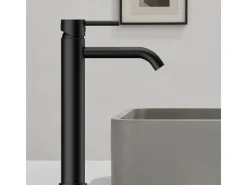 Discount AICA Wasserhahn Bad Hoch Waschtischarmatur Auslauf Höhe 195mm Waschbecken Armaturen 304 Edelstahl Einhebelmischer Mischbatterie Schwarz