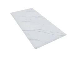 AICA 40x210cm Weißes Marmormuster Duschrückwand Aluverbundplatte Fliesenersatz 3mm Aluminiumverbundplatte Aluplatte Alu< Küchenrückwände