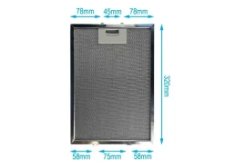 AIR2GO Metall-Fettfilter 320x220mm 362380 und 00362380< Tischhauben|Inselhauben