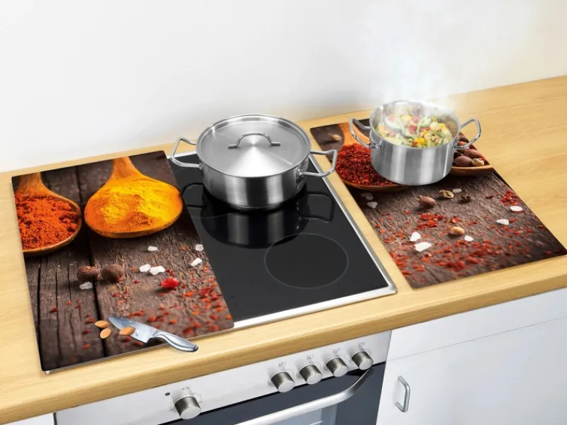 Allstar Glasabdeckplatten Curry für Glaskeramik-Kochfelder 2er-Set< Herdabdeckungen|Kochfelder